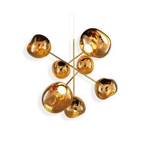 Melt LED Chandelier suspension lamps Tom Dixon Large Gold 