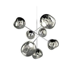 Melt LED Chandelier suspension lamps Tom Dixon Large Silver 