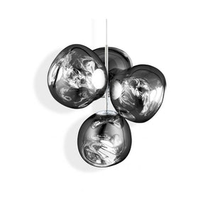 Melt LED Chandelier suspension lamps Tom Dixon Small Silver 