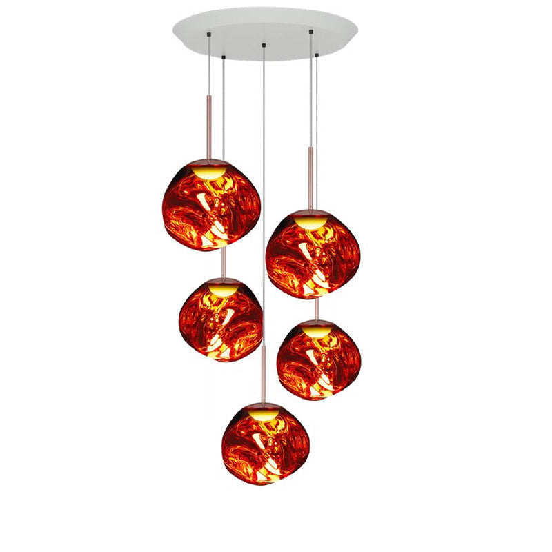 Melt Mini LED Round Pendant Light suspension lamps Tom Dixon Copper 