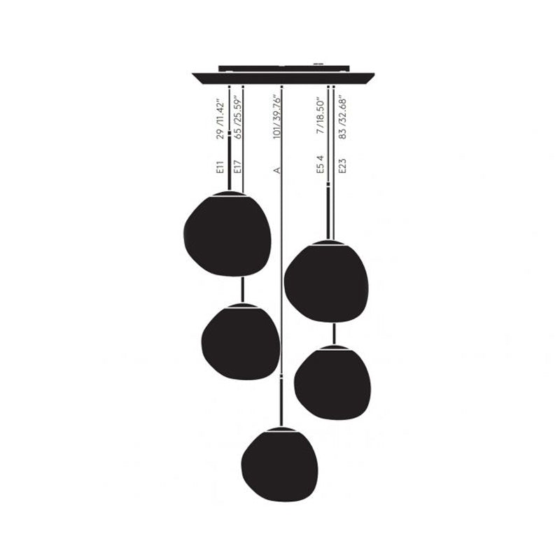 Melt Mini LED Round Pendant Light suspension lamps Tom Dixon 