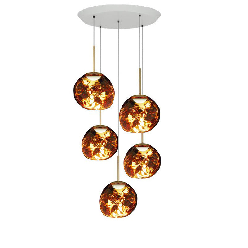 Melt Mini LED Round Pendant Light suspension lamps Tom Dixon Gold 