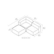 Circuit Modular 3 Piece Sectional Sofa Gus Modern 