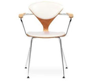 Metal Leg Arm Chair - Upholstered Seat & Back Side/Dining Cherner Chair 