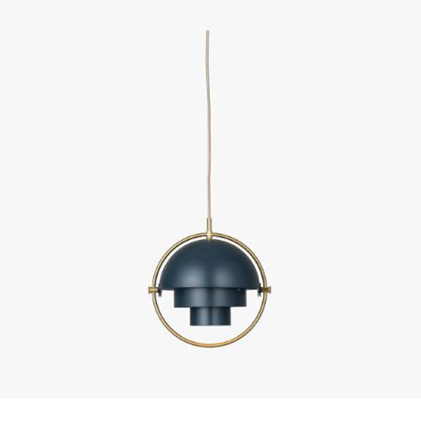 Multi-Lite Pendant Light hanging lamps Gubi Brass Base/Midnight Blue 