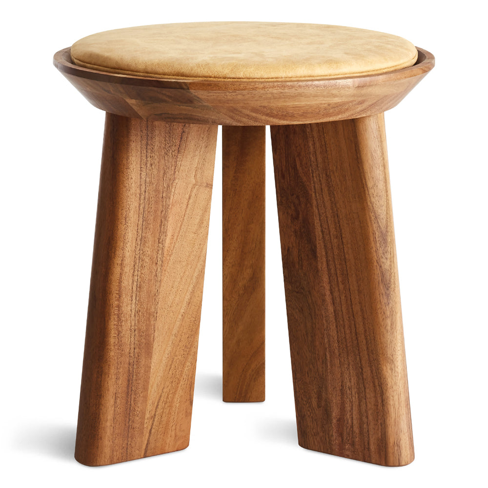 Mimi Stool Stools BluDot Acacia / Camel Leather 