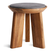 Mimi Stool Stools BluDot Acacia / Slate Leather 