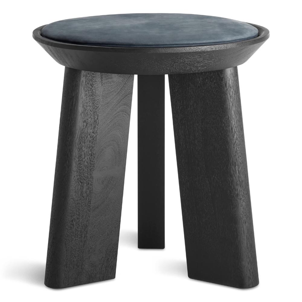 Mimi Stool Stools BluDot Black / Ink Leather 