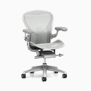 Aeron Chairs In Stock - Ships in 2-3 days task chair herman miller #ONE item 11555 Frame: Mineral / Chassis: Satin Aluminum 