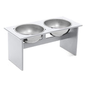 Minimalist Double Dog Bowl Stools Loll Designs Driftwood Large: 23.25 In Width 