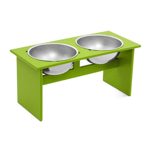 Minimalist Double Dog Bowl Stools Loll Designs Leaf Green Large: 23.25 In Width 