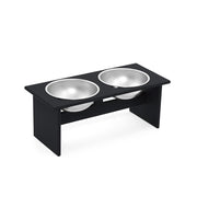 Minimalist Double Dog Bowl Stools Loll Designs Black Medium: 20 In Width 