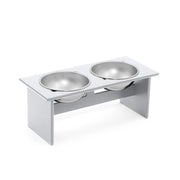 Minimalist Double Dog Bowl Stools Loll Designs Driftwood Medium: 20 In Width 