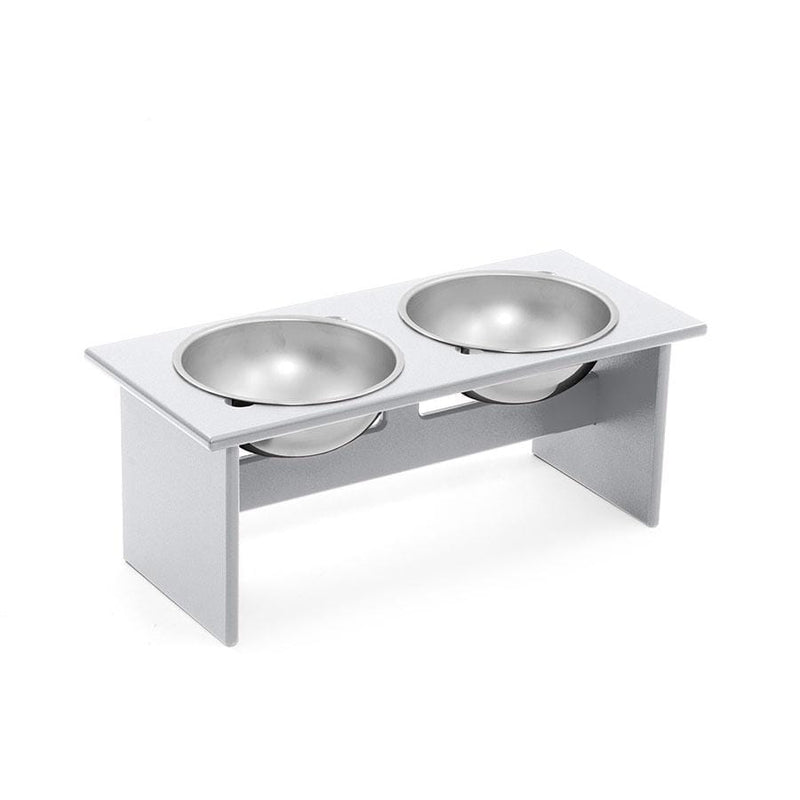 Minimalist Double Dog Bowl Stools Loll Designs Driftwood Medium: 20 In Width 