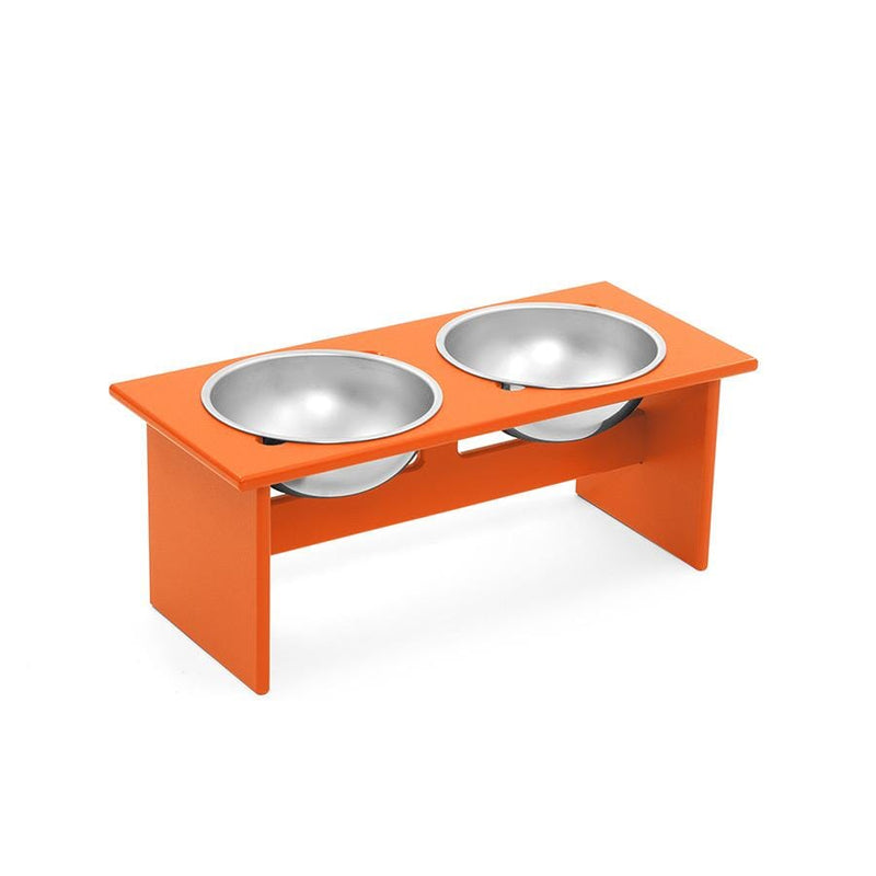 Minimalist Double Dog Bowl Stools Loll Designs Sunset Orange Medium: 20 In Width 