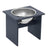 Minimalist Single Dog Bowl Stools Loll Designs Charcoal Grey Large: 12.5 In Width 