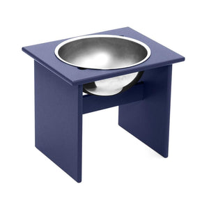 Minimalist Single Dog Bowl Stools Loll Designs Navy Blue Large: 12.5 In Width 