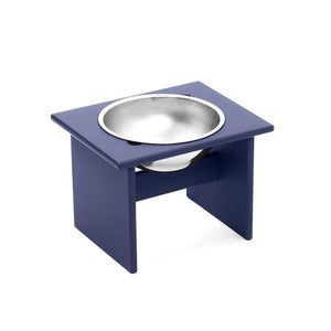 Minimalist Single Dog Bowl Stools Loll Designs Navy Blue Medium: 11 In Width 
