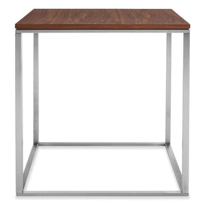 Minimalista Side Table side/end table BluDot Stainless Steel / Walnut 