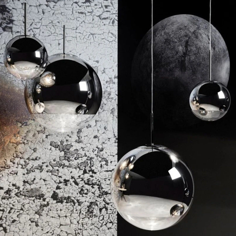 Mirror Ball LED Range Round Pendant Light hanging lamps Tom Dixon 