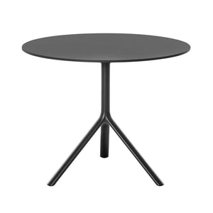 Miura Fixed Round Table Tables Plank Small: 39 in diameter Black 