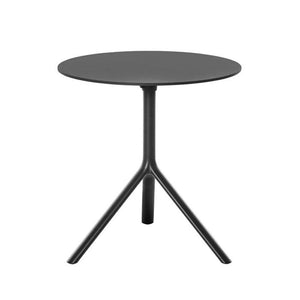Miura Round Folding Table Tables Plank Small: 28 in diameter Black 