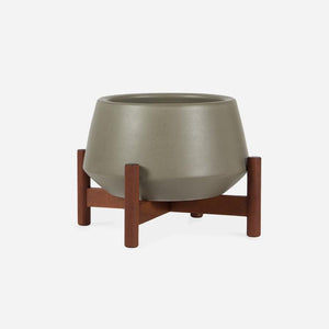 Case Study Ceramic Diamond Table Top with Wood Stand Outdoors Modernica Pebble 