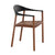 Monza Armchair Outdoor Chair Plank Iroko wood - Black plastic back 