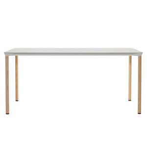 Monza Rectangular Table Tables Plank White HPL top - ash wrapped veneer legs 