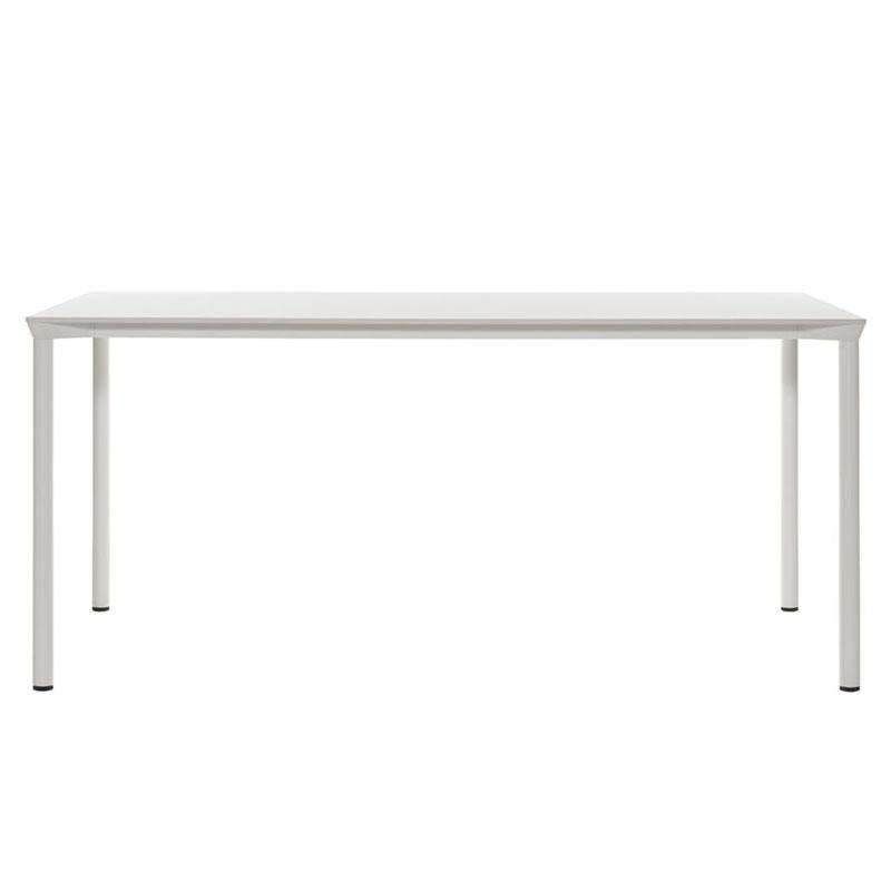 Monza Rectangular Table Tables Plank White HPL top - white powder-coat legs 