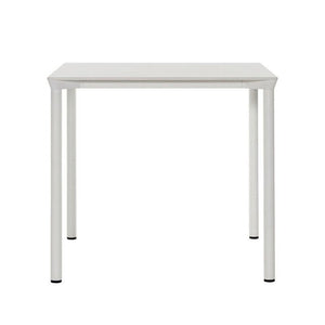 Monza Square Table Tables Plank White HPL top - white powder-coat legs 
