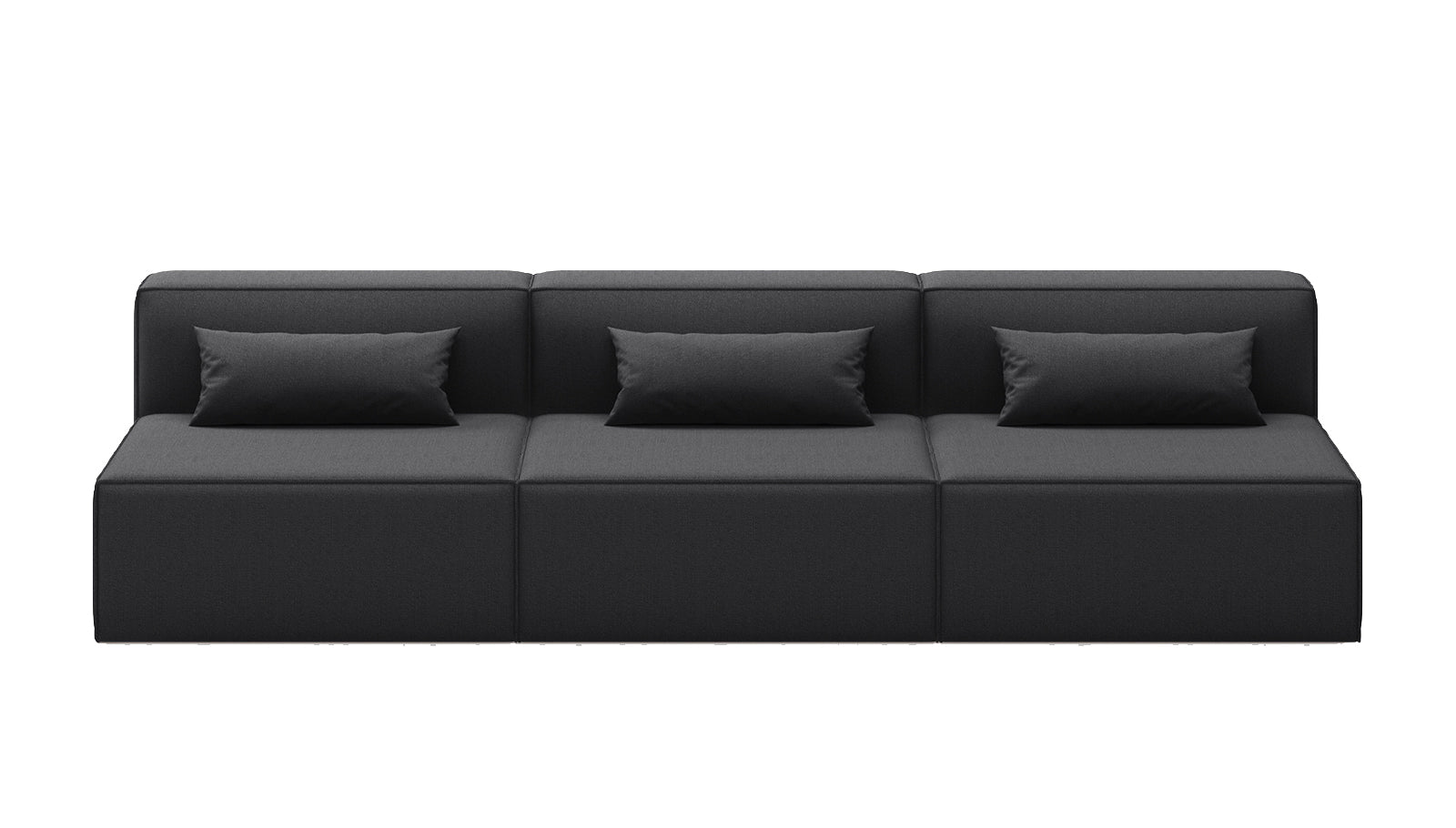 Mix Modular 3 Piece Armless Sofa Sofa Gus Modern Mowat Raven 