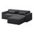 Mix Modular 3 Piece Sectional Sofa Sofa Gus Modern Mowat Raven 