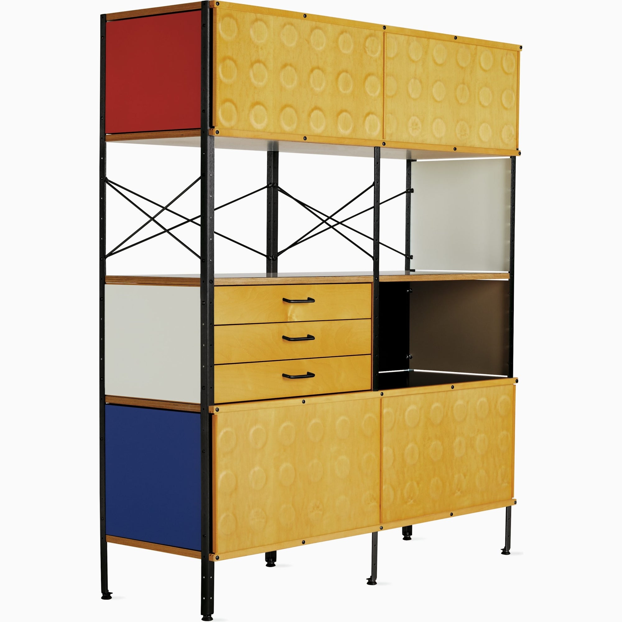 Eames ESU420 by Herman Miller / Eames Storage Unit storage herman miller Vibrant Colors Black Frame + $129.00 