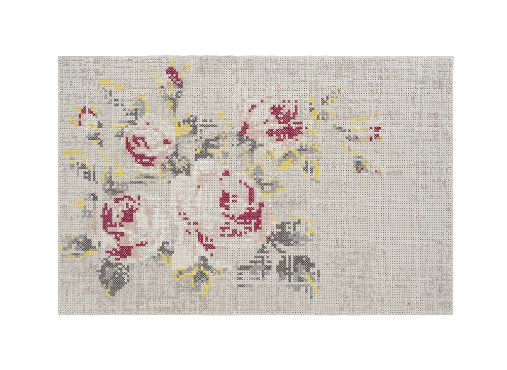 Canevas Flowers Rug Rug Gan 6’7" x 9’10" Flowers Natural 