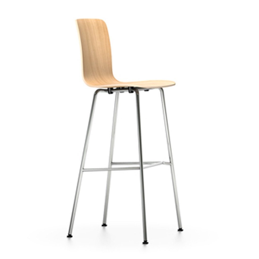 HAL Ply Stool High bar seating Vitra natural oak basic dark hard glides (standard)