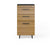 Sequel 20 Three-Drawer File 6114 storage BDI Natural Walnut Black 