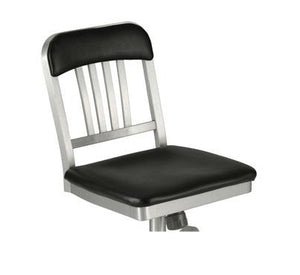 Navy Semi-Upholstered Swivel Side Chair task chair Emeco 