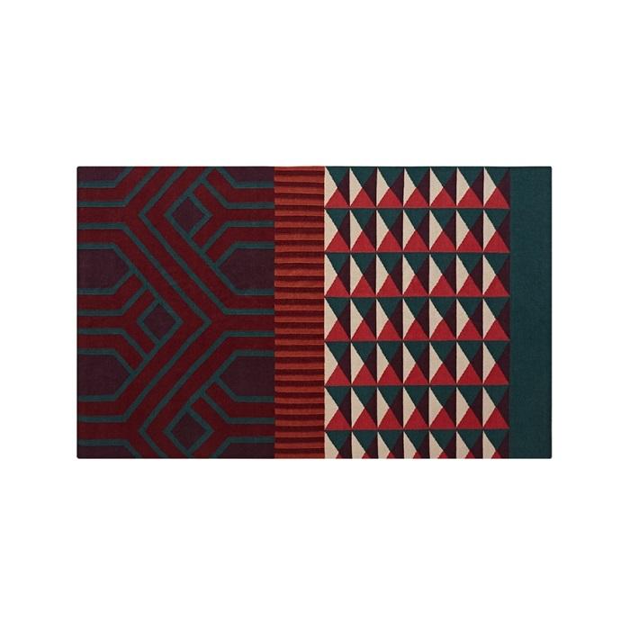 Ndebele Rug Rug Gan Red 5’7&quot; x 7’11&quot; 