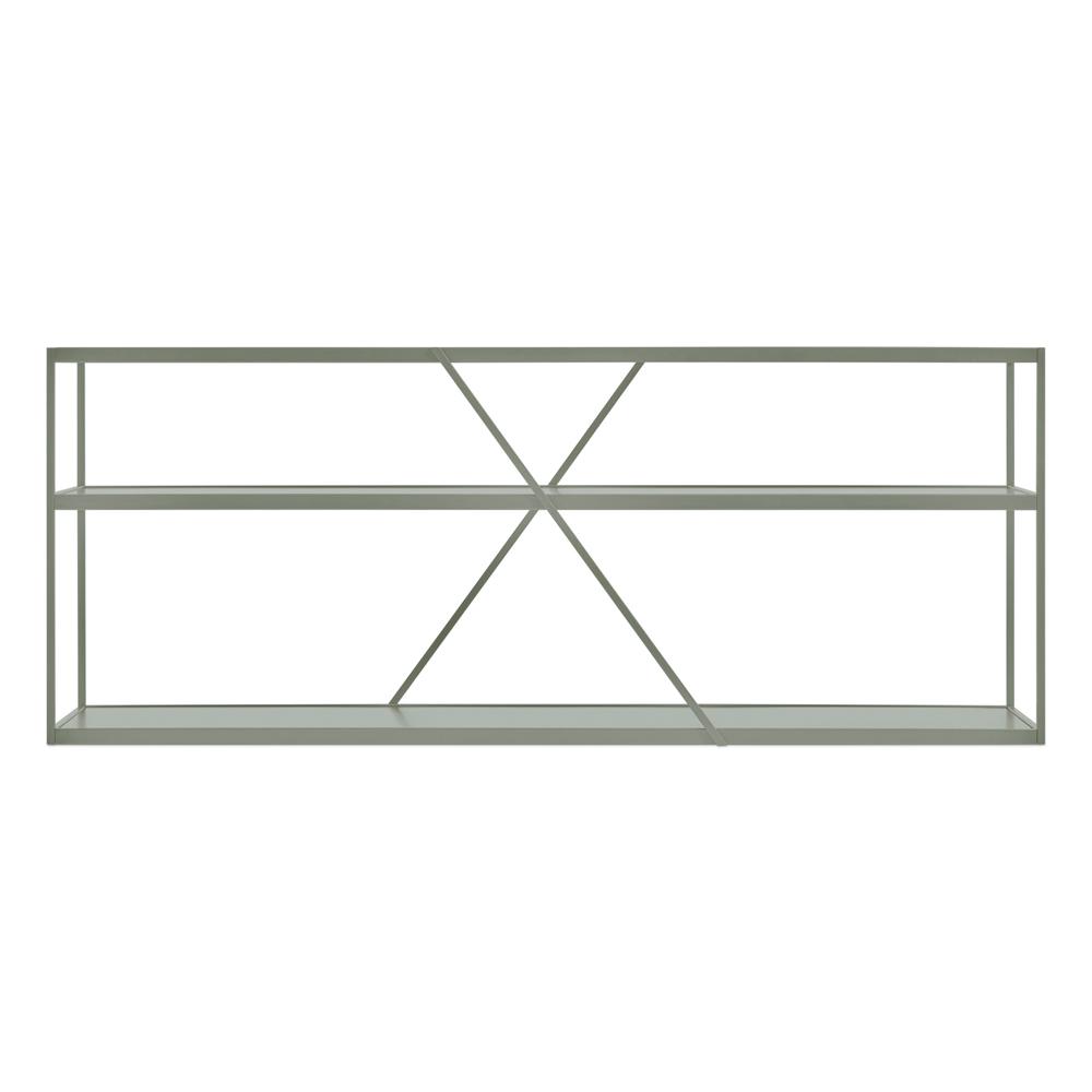 NeedWant Long and Low Shelving storage BluDot Grey Green 