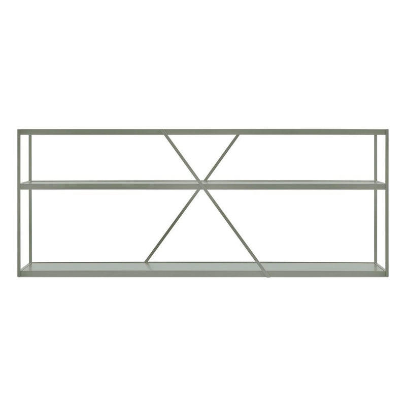 NeedWant Long and Low Shelving storage BluDot Grey Green 