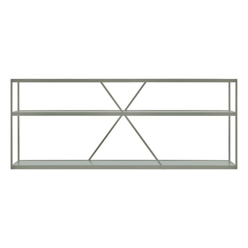 NeedWant Long and Low Shelving storage BluDot Grey Green 
