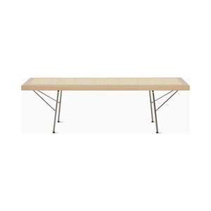 Nelson Cane Bench Benches herman miller 48 Inch Natural Maple Trivalent Chrome