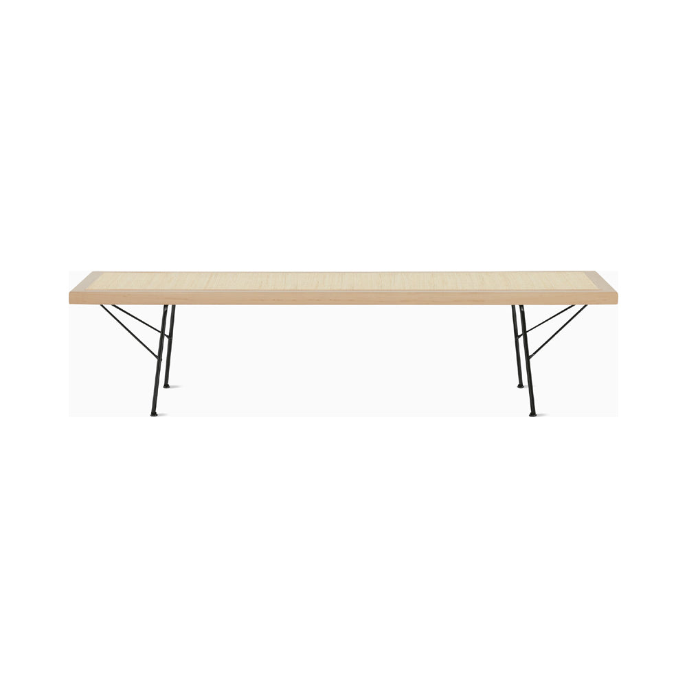 Nelson Cane Bench Benches herman miller 60 Inch Natural Maple Black