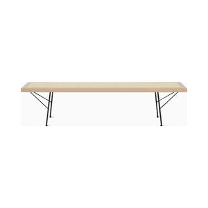 Nelson Cane Bench Benches herman miller 60 Inch Natural Maple Black
