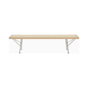 Nelson Cane Bench Benches herman miller 60 Inch Natural Maple Trivalent Chrome