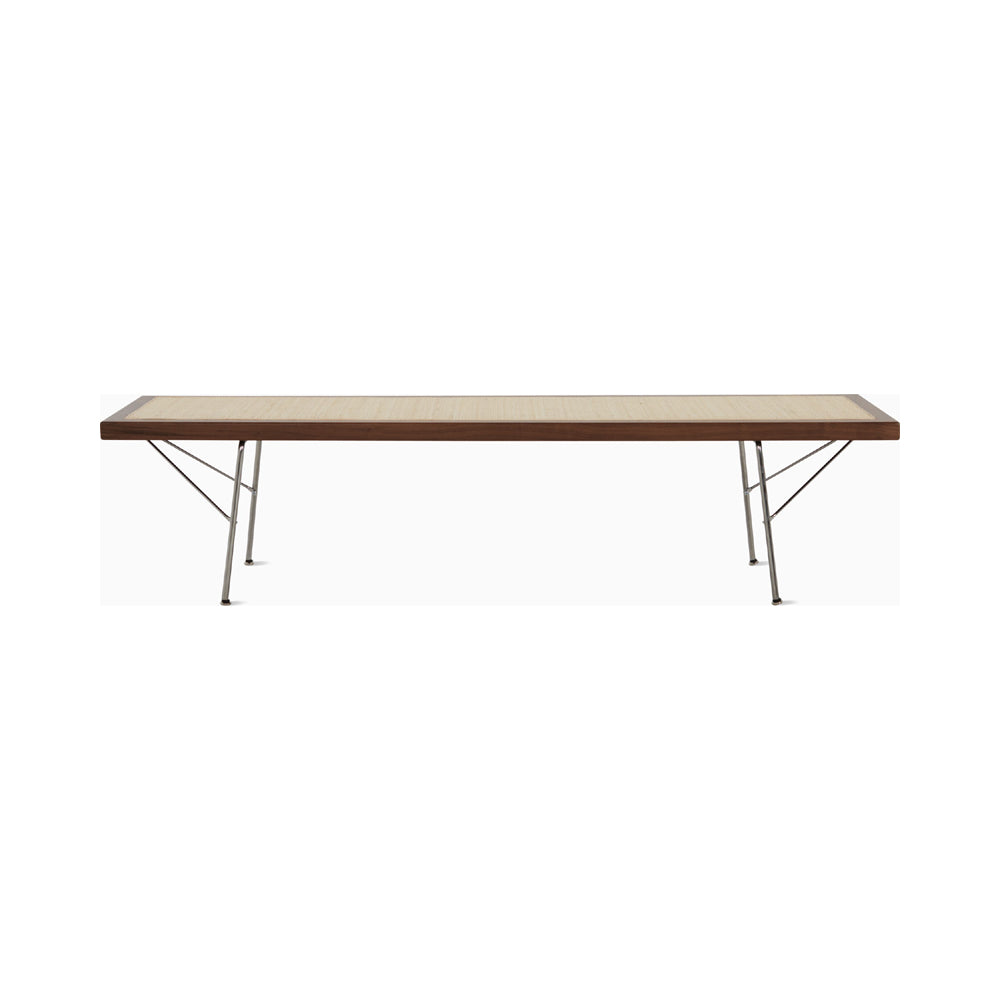 Nelson Cane Bench Benches herman miller 60 Inch Walnut +$400.00 Trivalent Chrome