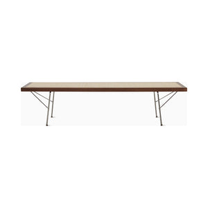 Nelson Cane Bench Benches herman miller 60 Inch Walnut +$400.00 Trivalent Chrome