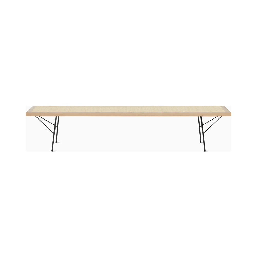 Nelson Cane Bench Benches herman miller 72 Inch Natural Maple Black