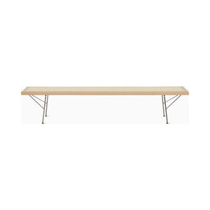 Nelson Cane Bench Benches herman miller 72 Inch Natural Maple Trivalent Chrome